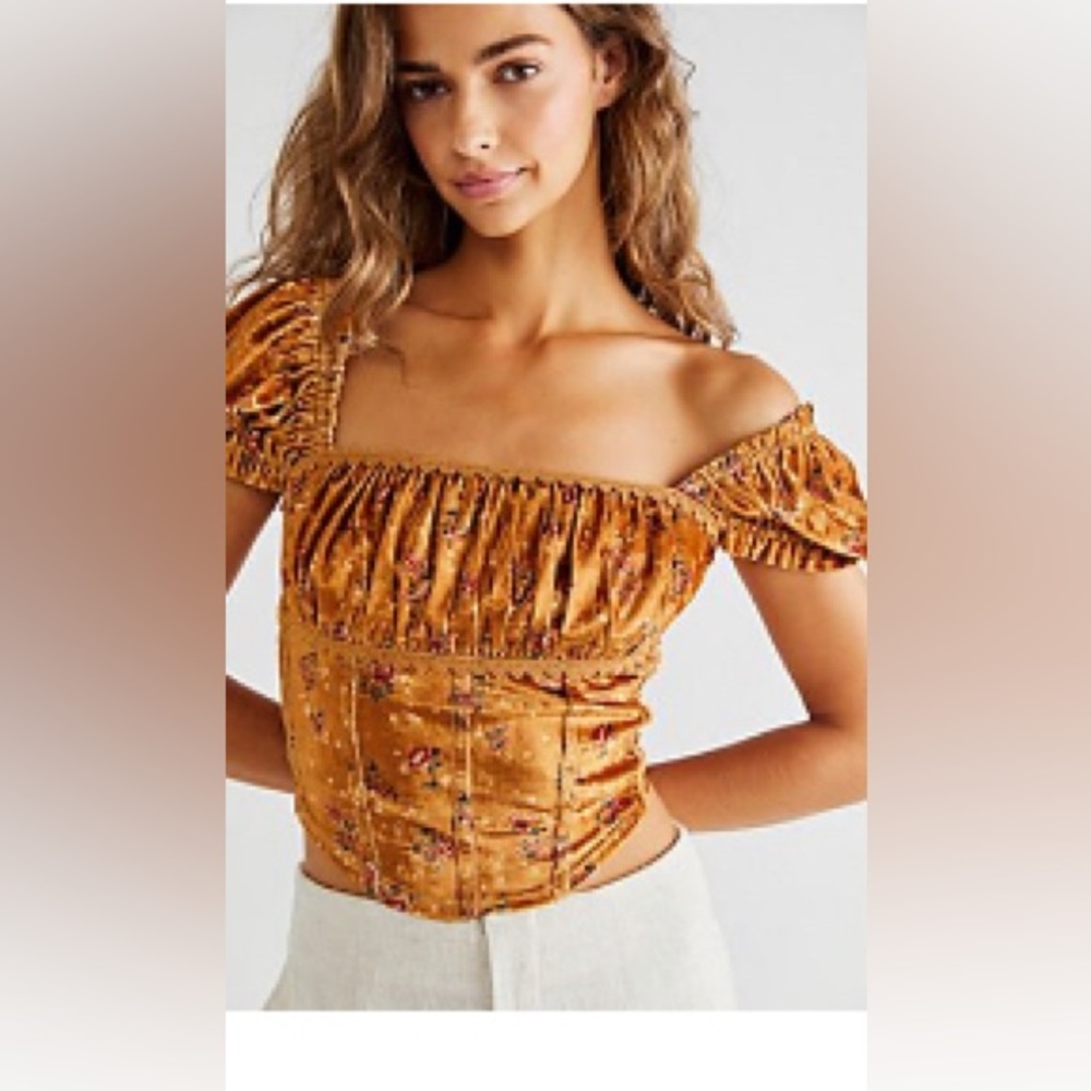 Free People Velvet Corset top